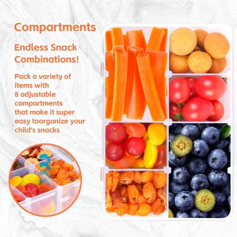 8 Grid Snackle Box Container C - Food Snacks With Iron review and price