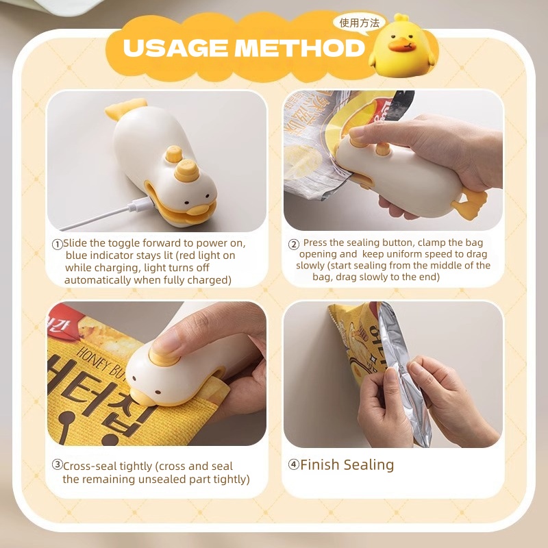 Cute Duck Rechargeable Handhel - Food With Snacks review and price