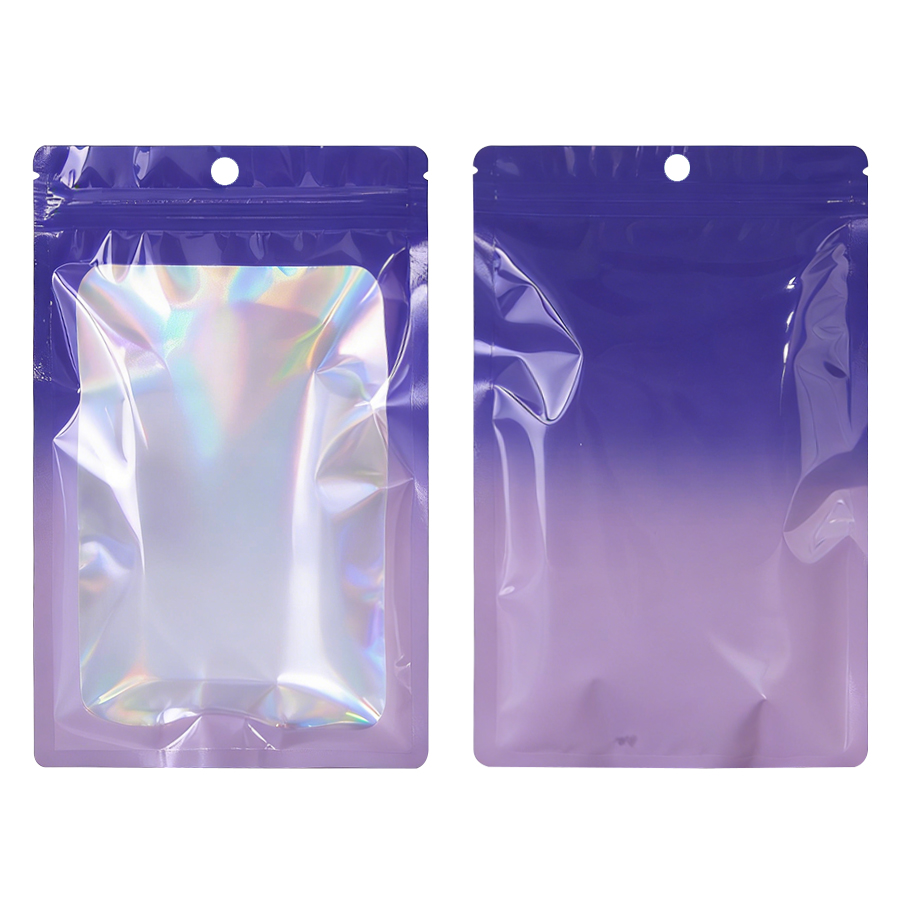 Holographic Color Square Zippe - Food With Snacks review and price