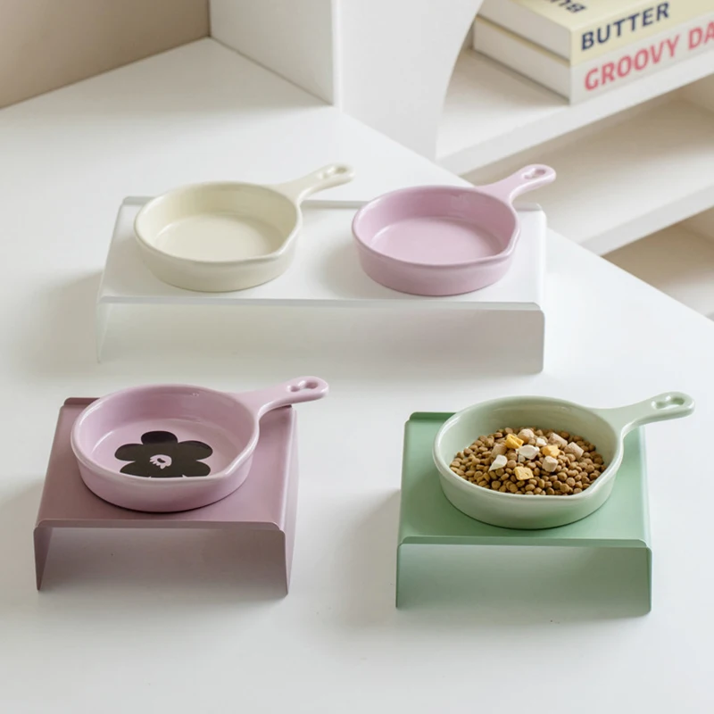 Cat Food Water Bowl with Handl - Food Snacks With Iron review and price