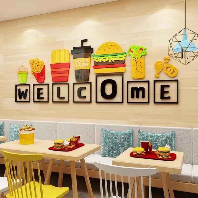 Food Theme Wall Stickers Snack - Food Snacks Background review and price