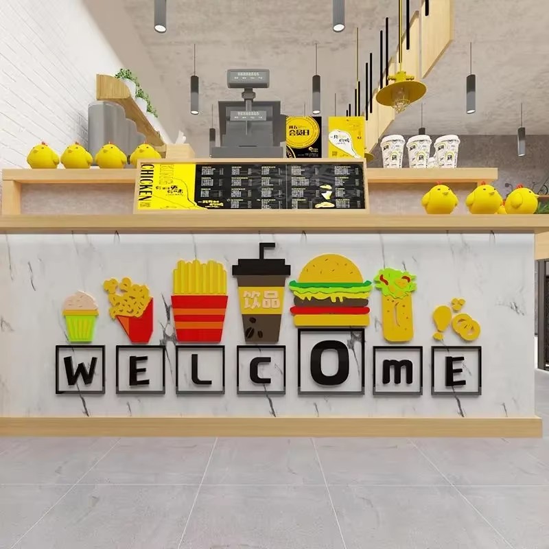 Food Theme Wall Stickers Snack - Food Snacks Background review and price