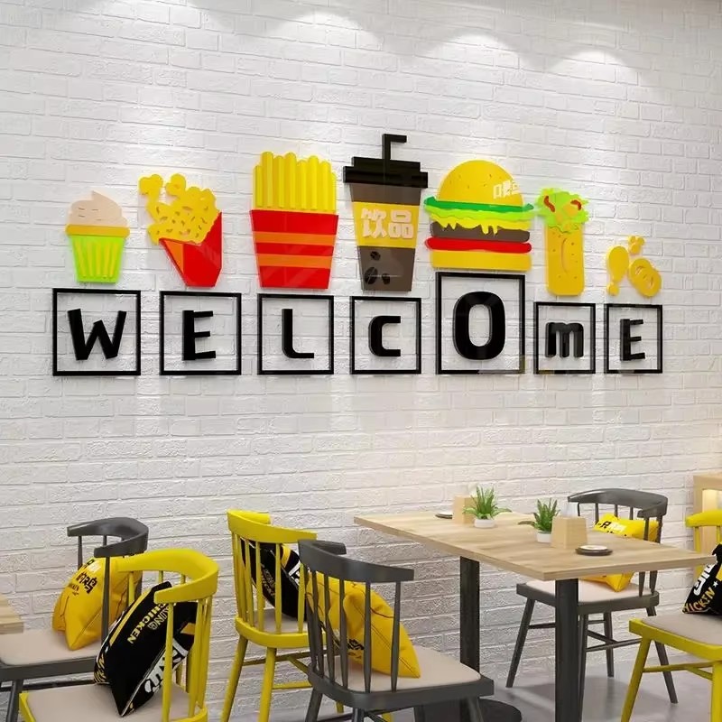 Food Theme Wall Stickers Snack - Food Snacks Background review and price