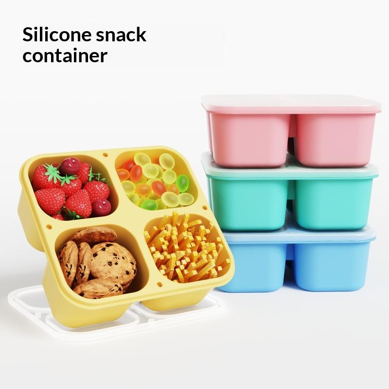 Silicone Snack Box: Food Grade - Food Snacks For School review and price