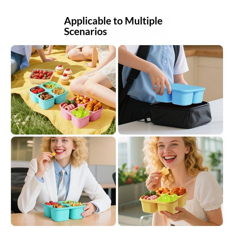 Silicone Snack Box: Food Grade - Food Snacks For School review and price